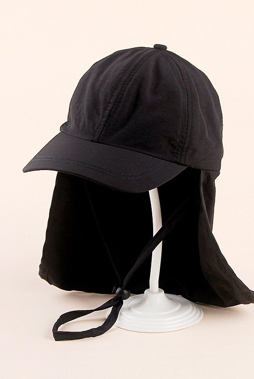 Kids' Legionnaire Sun Cap — Black