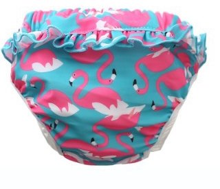 Pañal de natación reutilizable — flamencos