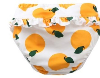 Pañal de natación reutilizable — naranjas