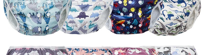 Pañal de natación reutilizable — gama de estampados