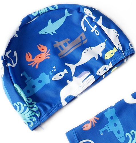 Kids' Float Sunsuit & Cap Set — Anchor Blue