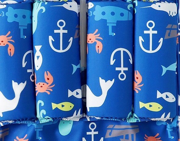 Kids' Float Sunsuit & Cap Set — Anchor Blue