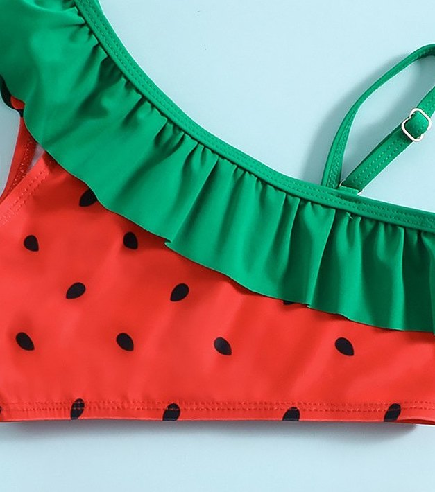 Bikini de un hombro para niña — sandía